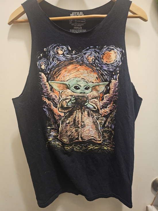 Star Wars Tops - Fifth Sun Star Wars Grogu Starry Night Sleeveless Shirt SZ M E D E U C Indie